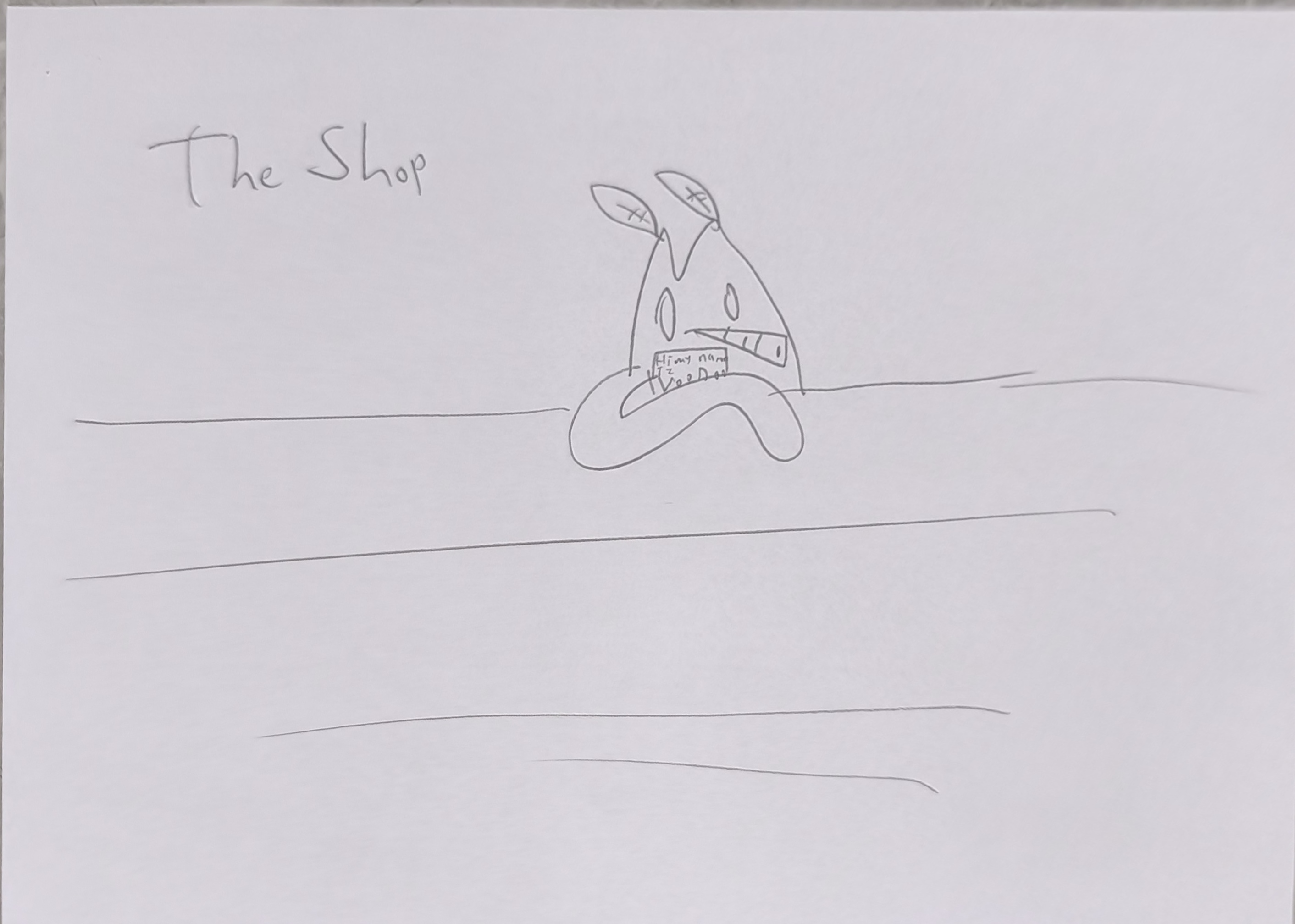 Hand-drawn Hopp Hopper game design sketch 4