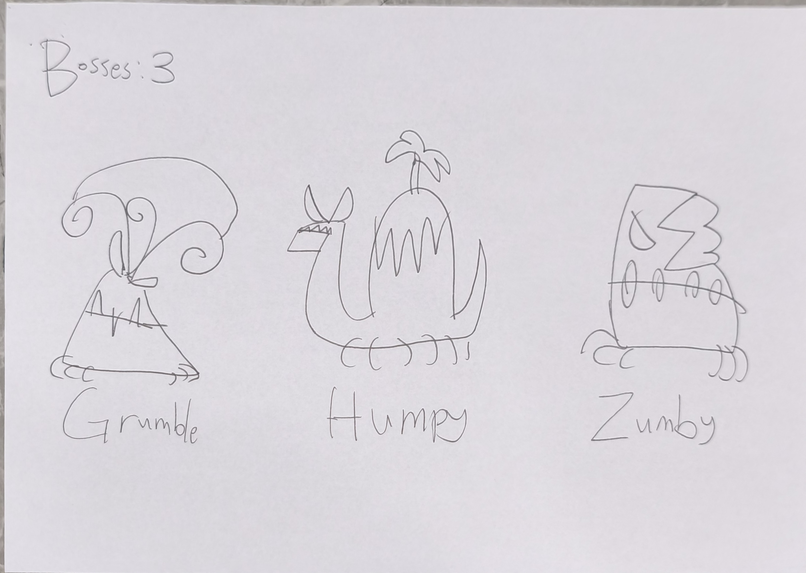 Hand-drawn Hopp Hopper game design sketch 8
