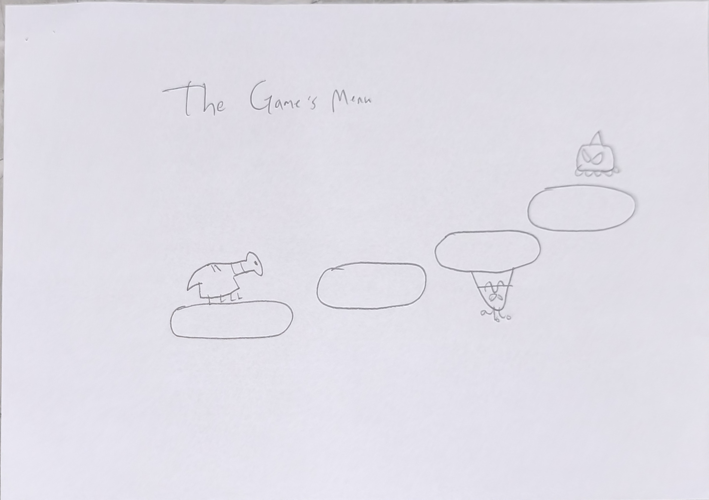 Hand-drawn Hopp Hopper game design sketch 10