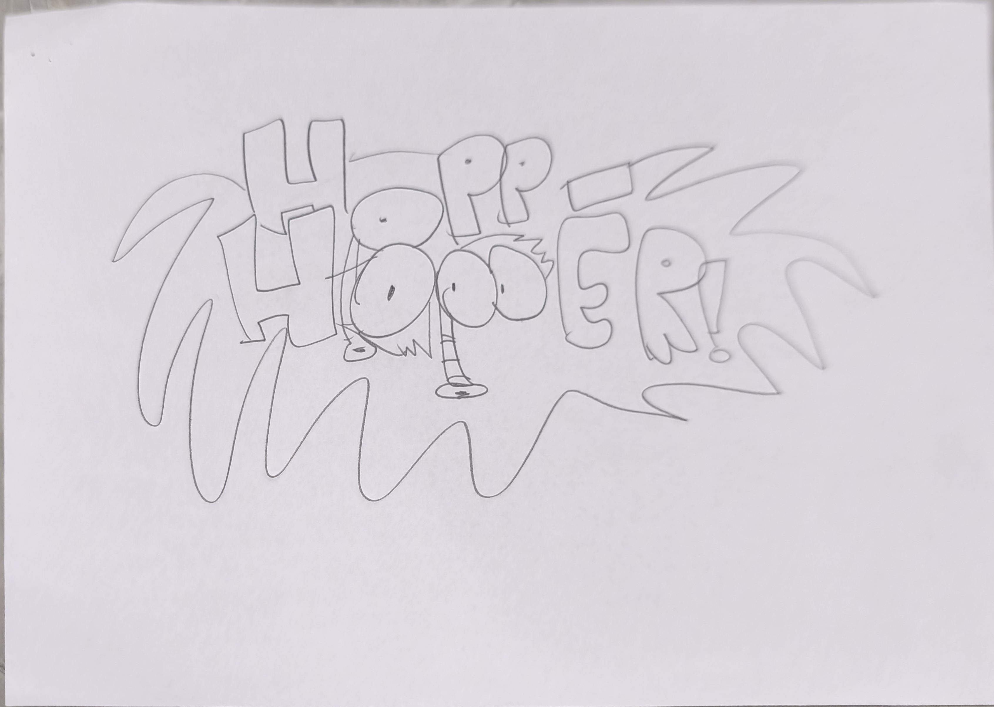 Hand-drawn Hopp Hopper game design sketch 12